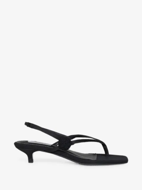 TOTEME crochet-appliqué thong sandals