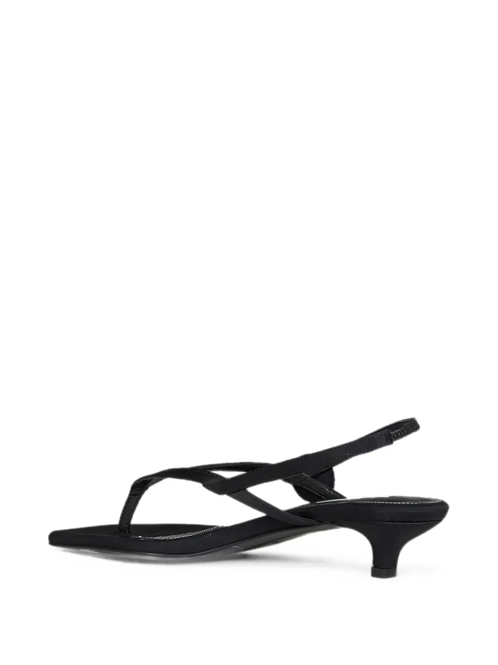 TOTEME crochet-appliqué thong sandals Zwart