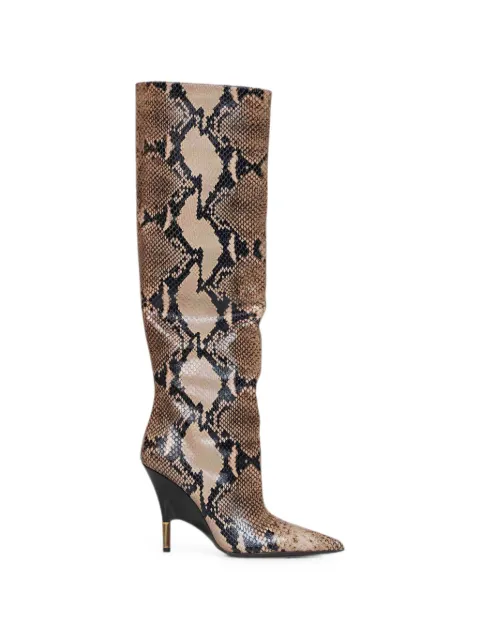 KHAITE Empire python-embossed boots
