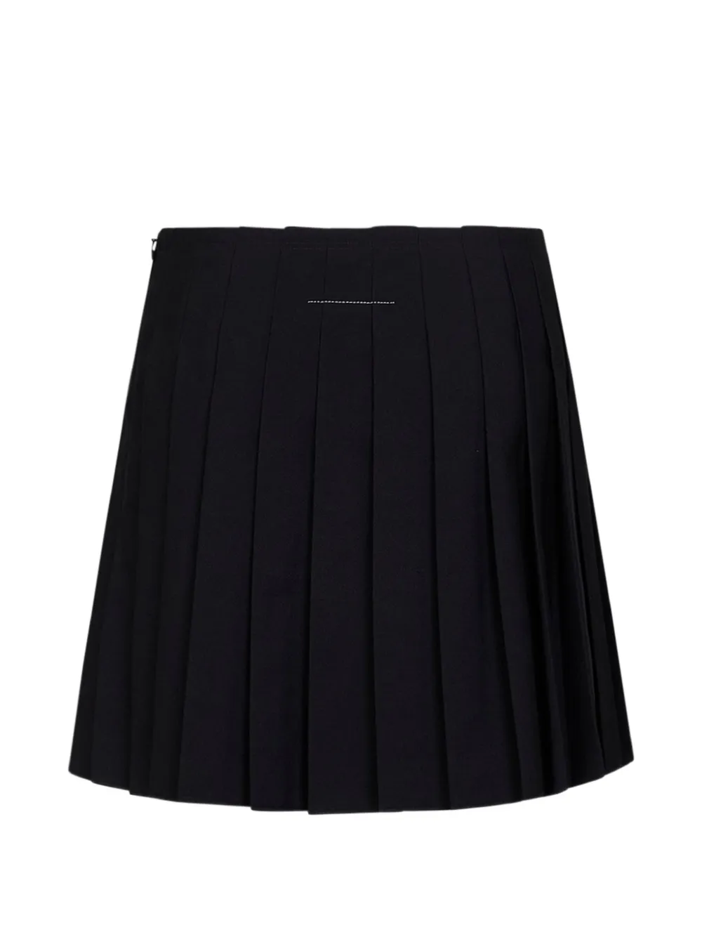 MM6 Maison Margiela pleated raw-cut mini skirt - Nero
