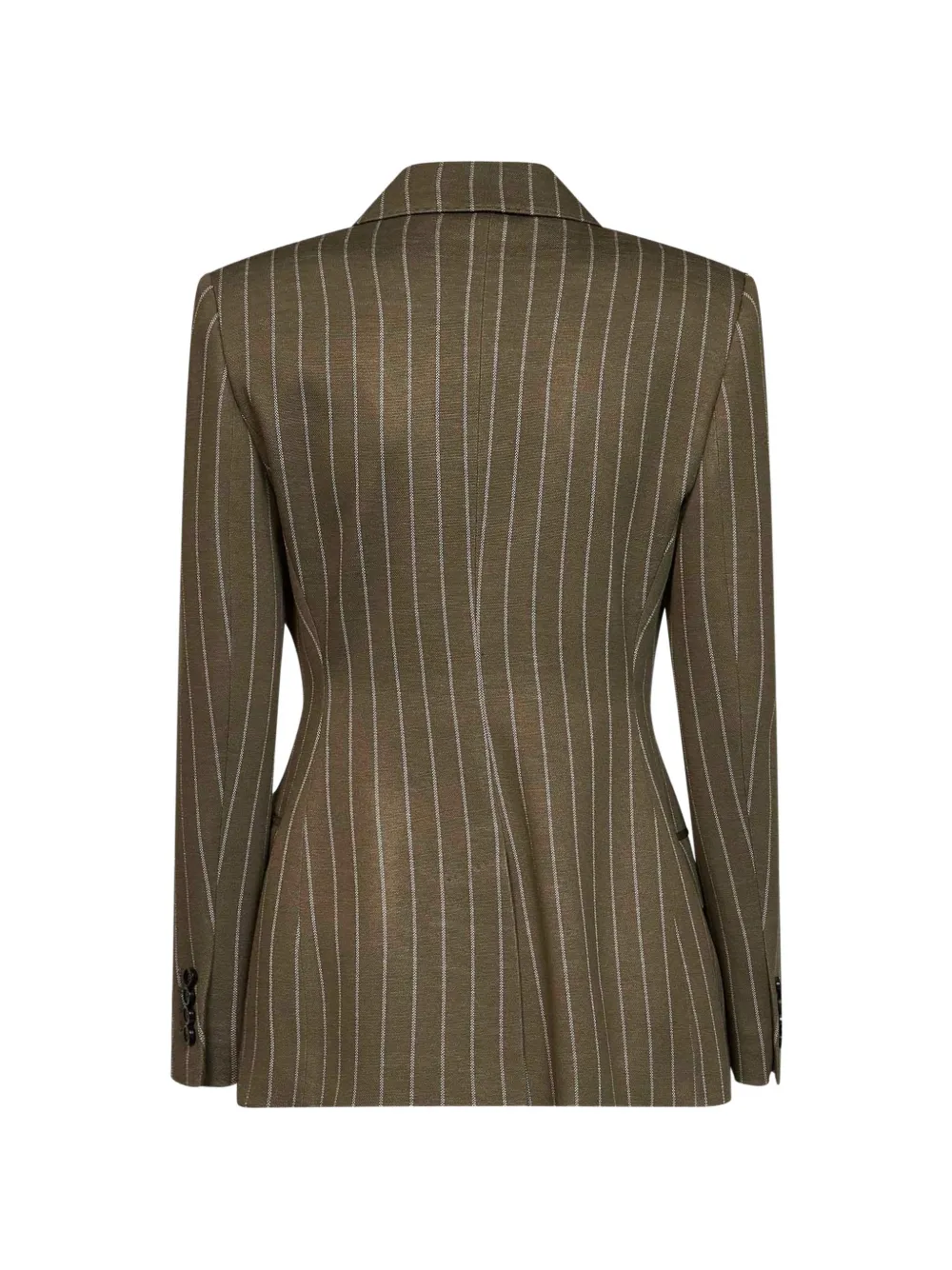 Max Mara Balta blazer met krijtstreep en dubbele rij knopen Groen