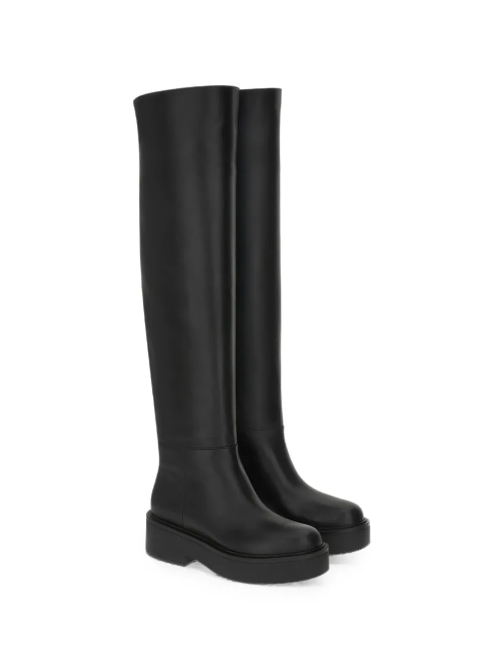 Gianvito Rossi Laarzen met plateauzool Zwart