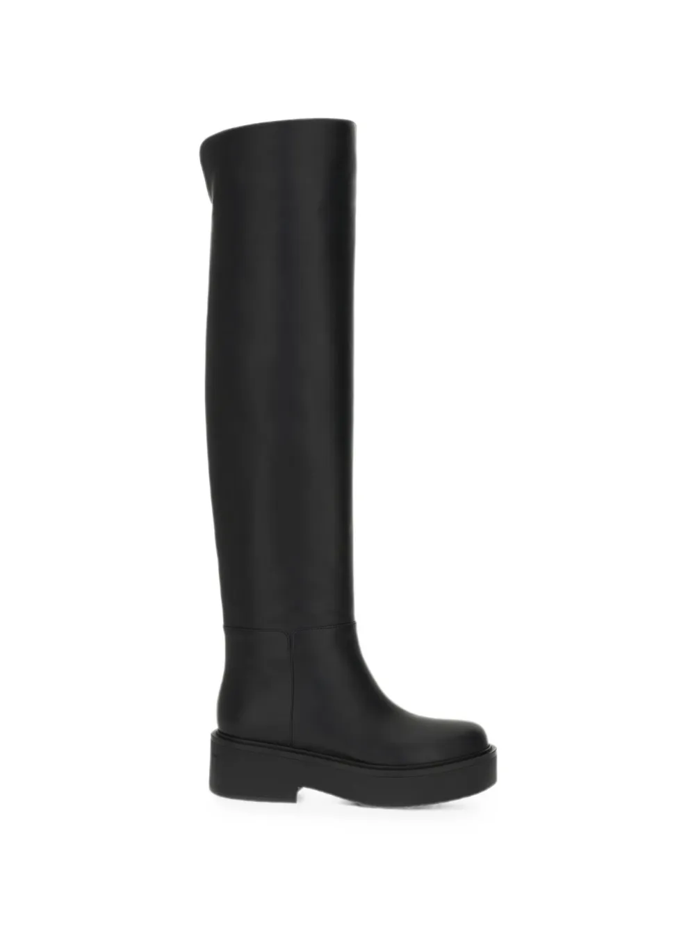 Gianvito Rossi Laarzen met plateauzool Zwart