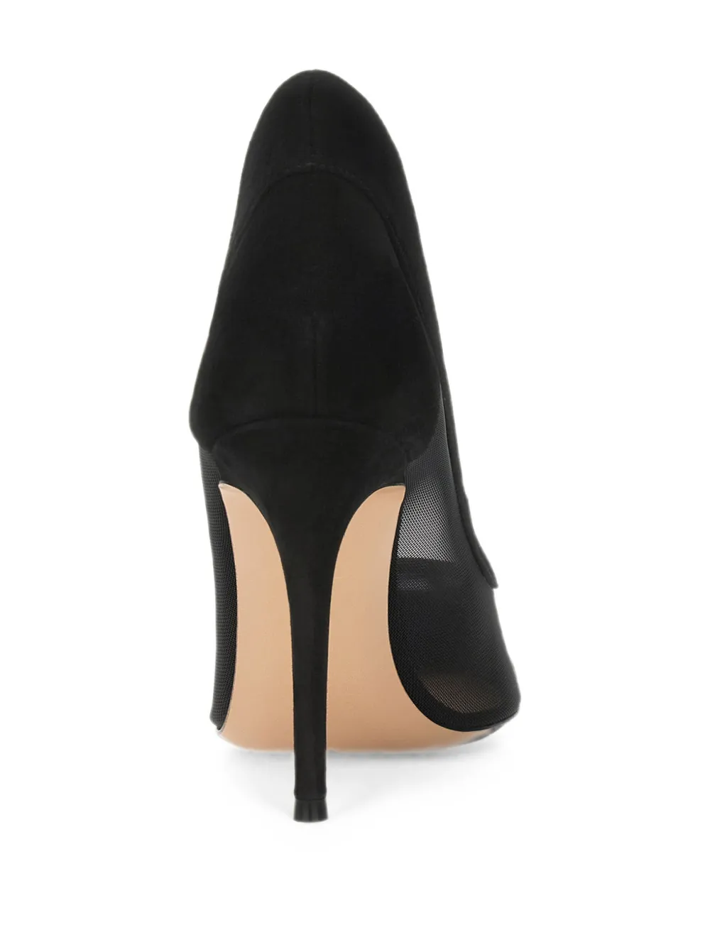 Gianvito Rossi mesh-panelled pointed-toe pumps Zwart