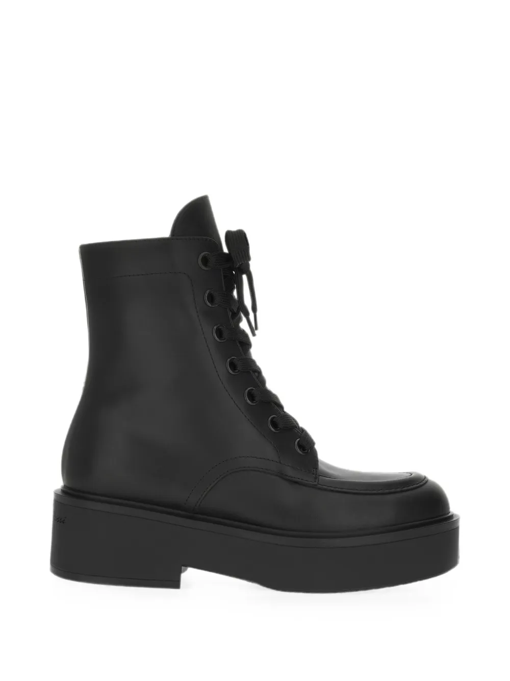 Gianvito Rossi lace-up leather ankle boots - Black