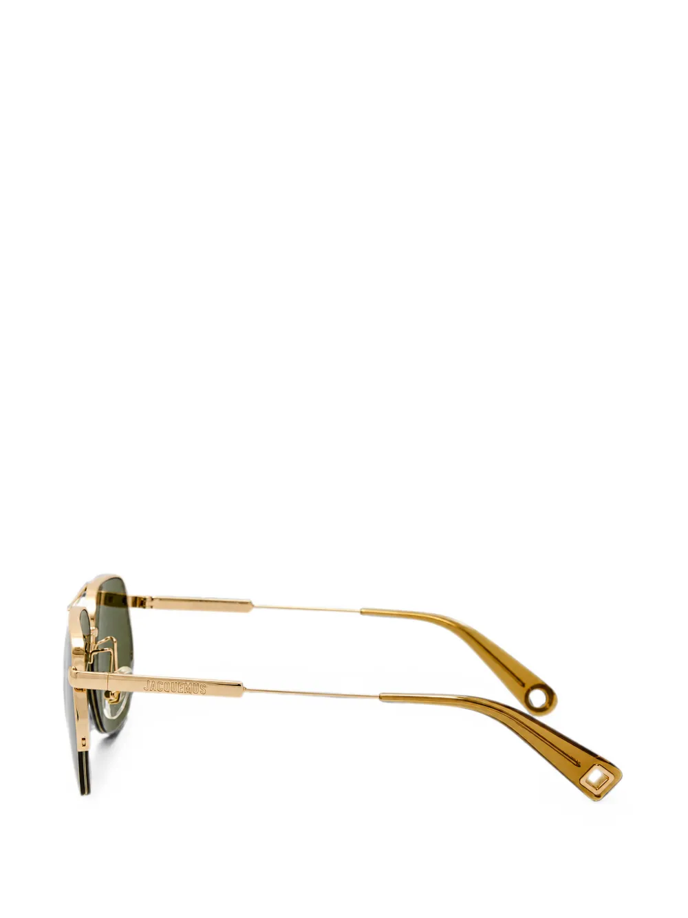 Jacquemus Zonnebril met geometrisch montuur Goud