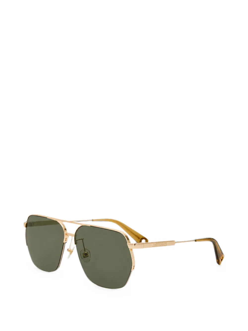Jacquemus Zonnebril met geometrisch montuur Goud