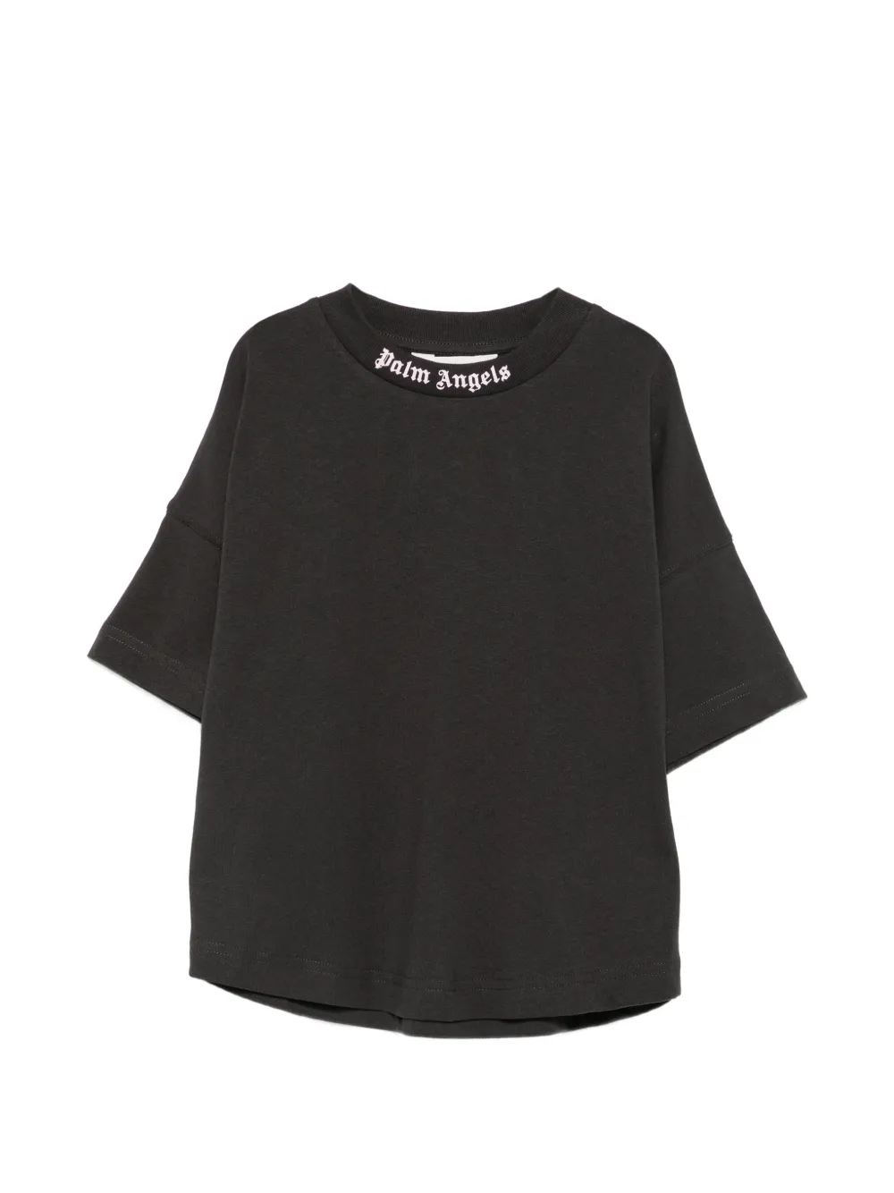 Palm Angels Kids logo-print T-shirt - Nero