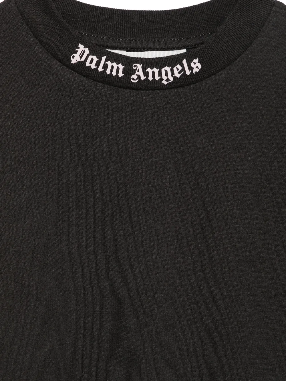 Palm Angels Kids T-shirt met logoprint Zwart