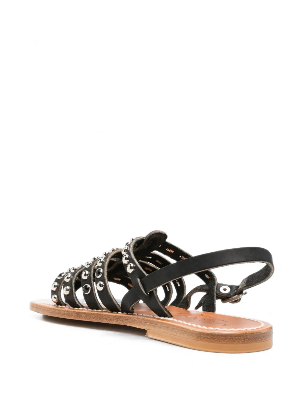 K. Jacques studded cage sandals Zwart