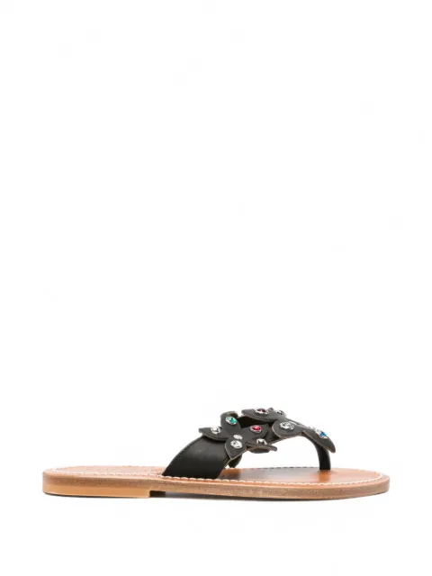 K. Jacques sandalias Caravelle con apliques florales y de cristal