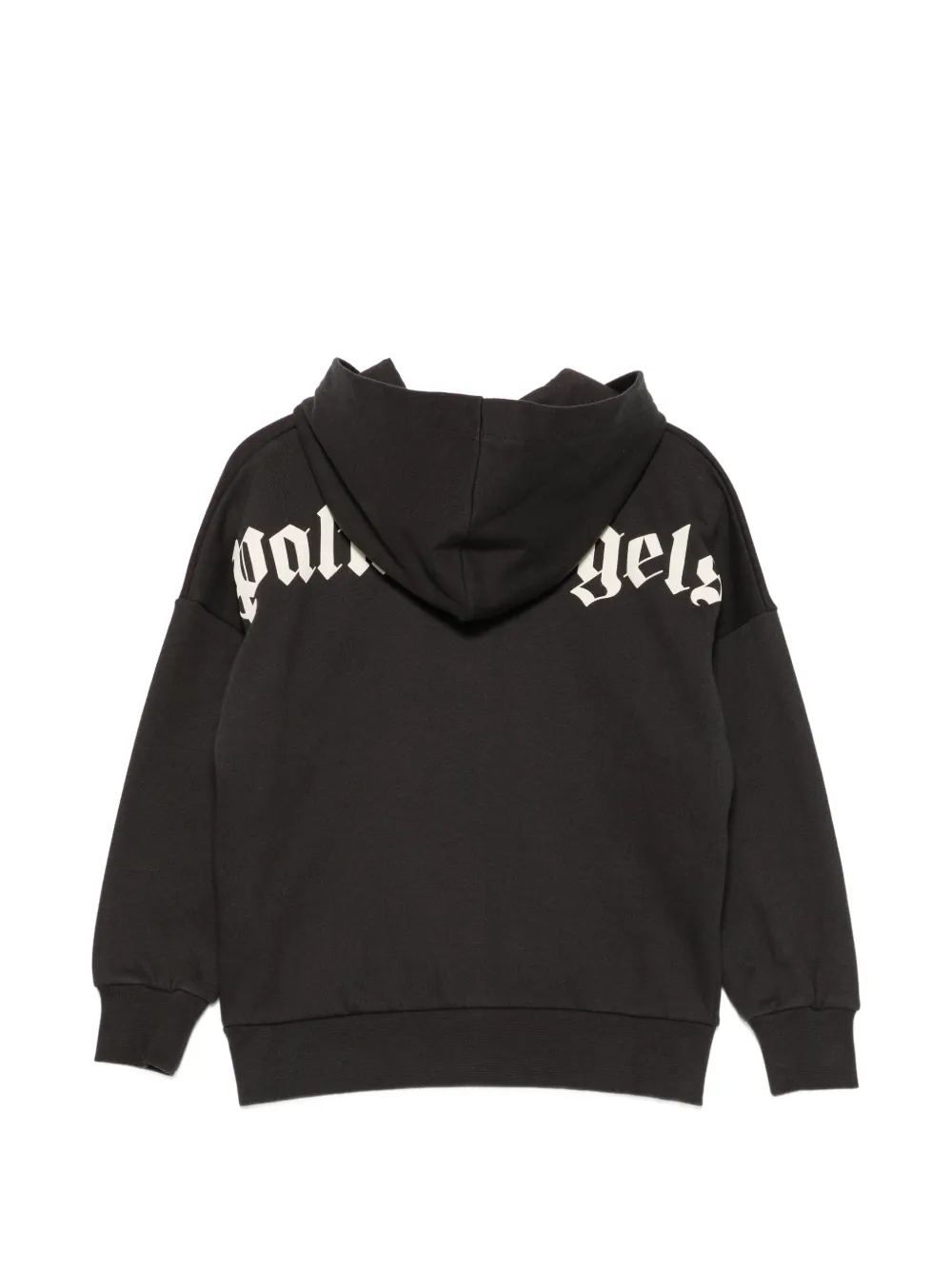 Palm Angels Kids Hoodie met logoprint en rits Zwart
