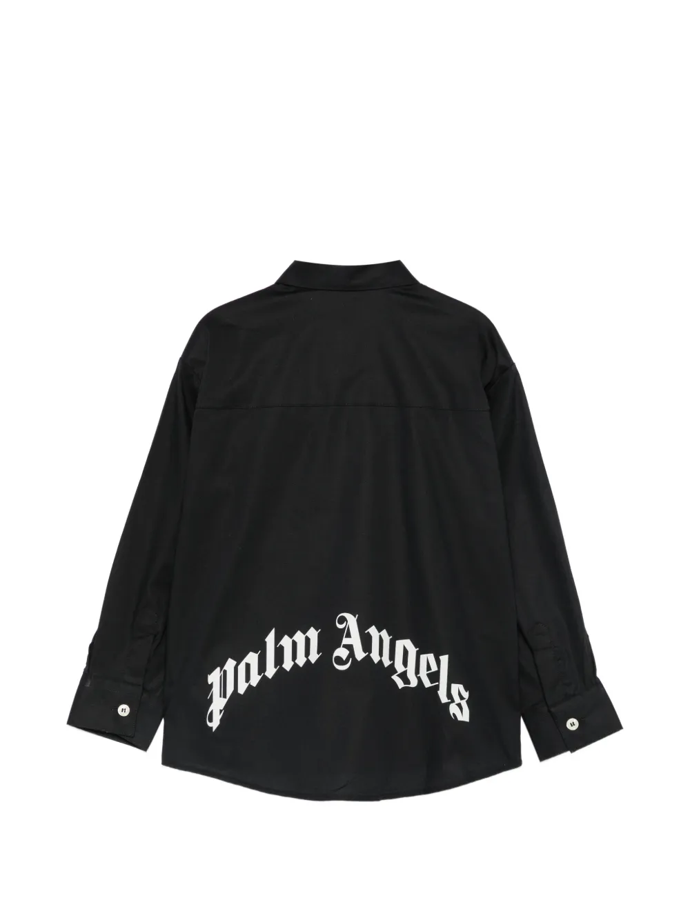 Palm Angels Kids Shirt met logoprint Zwart