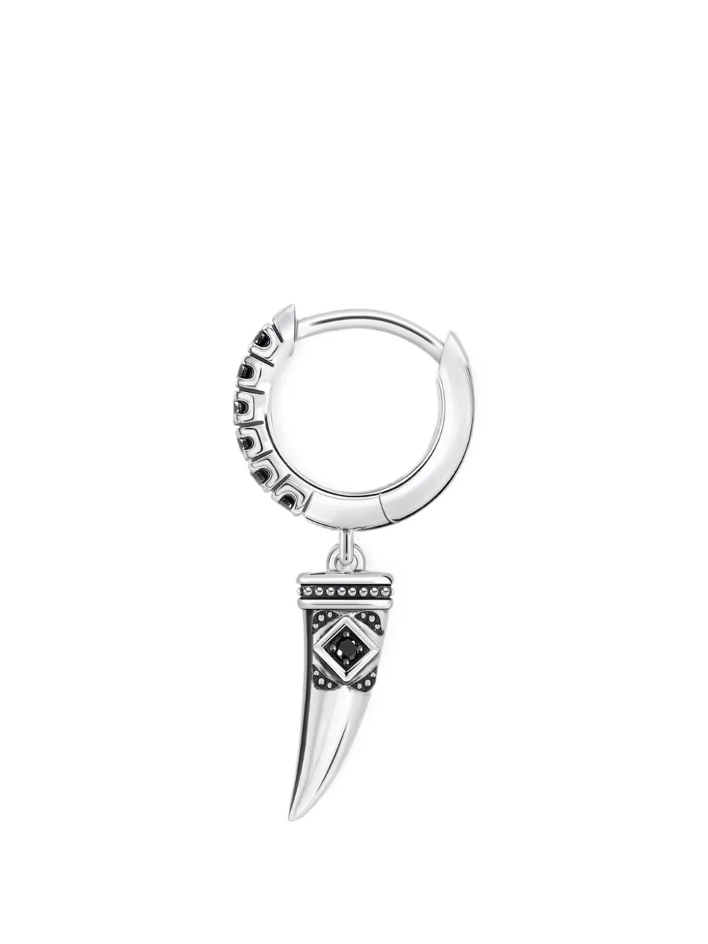 Thomas Sabo Orecchino a cerchio con dente di lupo - Argento