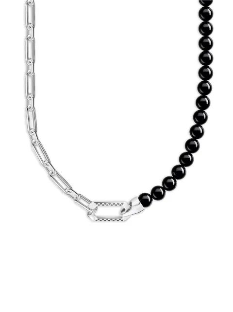 Thomas Sabo onyx-bead anchor-link necklace