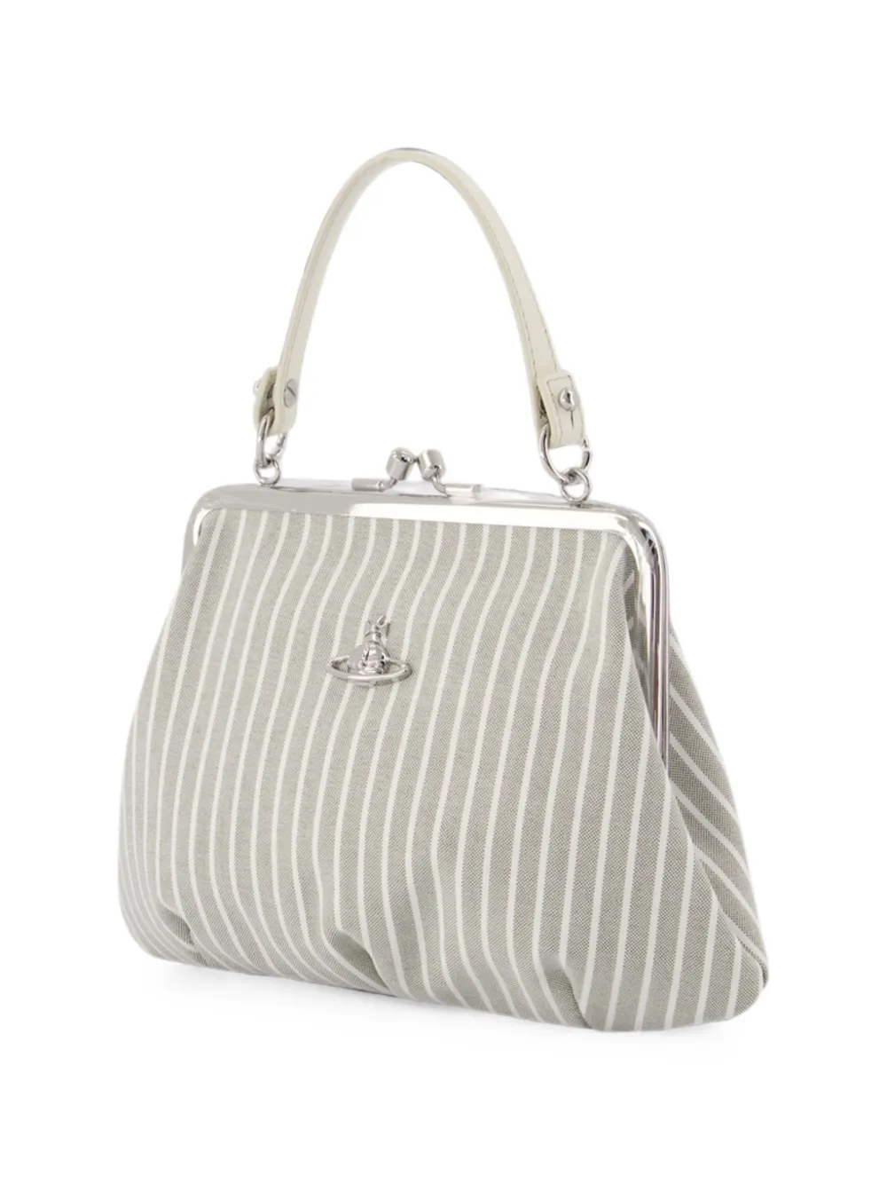 Vivienne Westwood Granny Frame clutch met streepprint Grijs