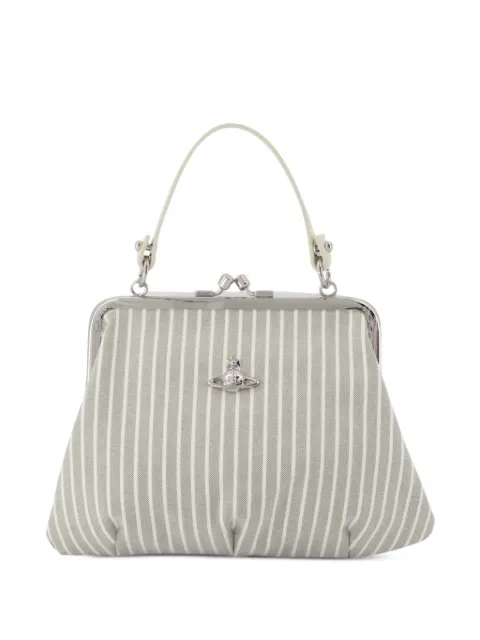 Vivienne Westwood Granny Frame stripe-print clutch bag