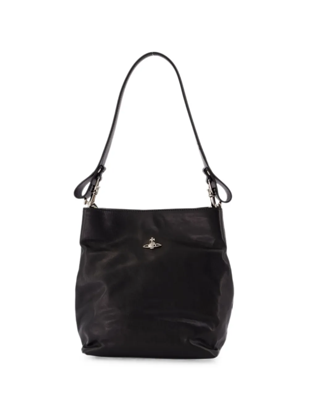 Vivienne Westwood small Lottie leather shoulder bag - Nero