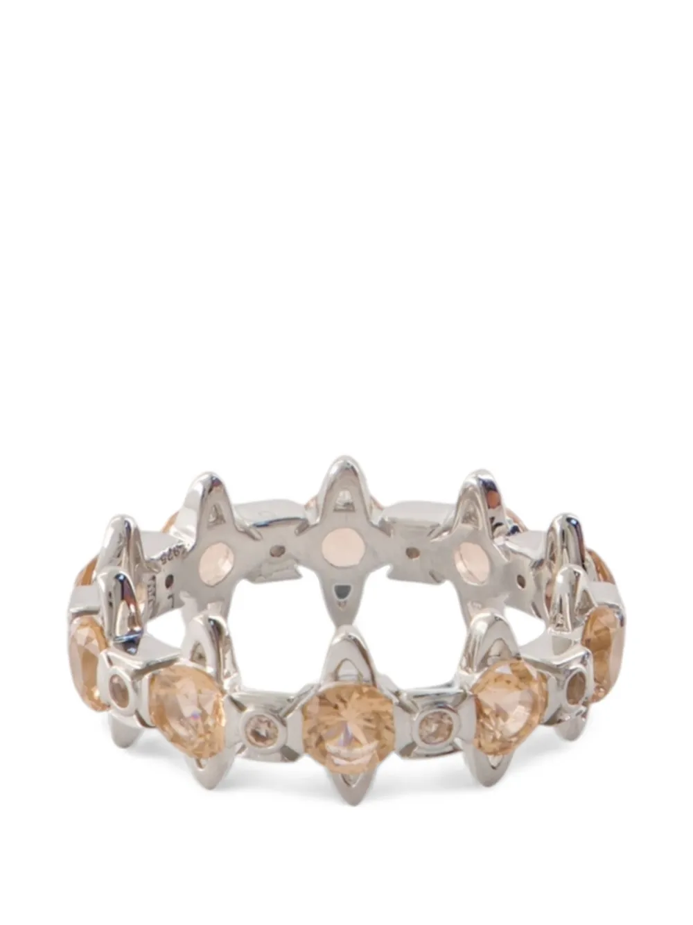 Vivienne Westwood Warwick crystal-embellished ring - Argento