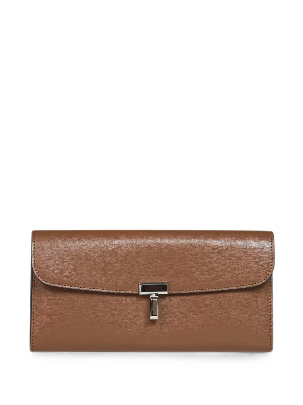 TOTEME T-lock leather wallet - Marrone