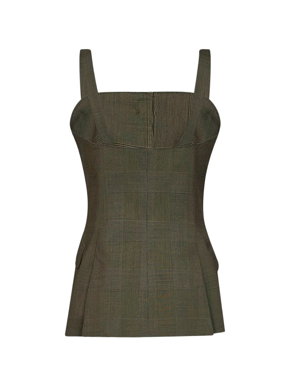 Max Mara Glen geruite wollen top Groen