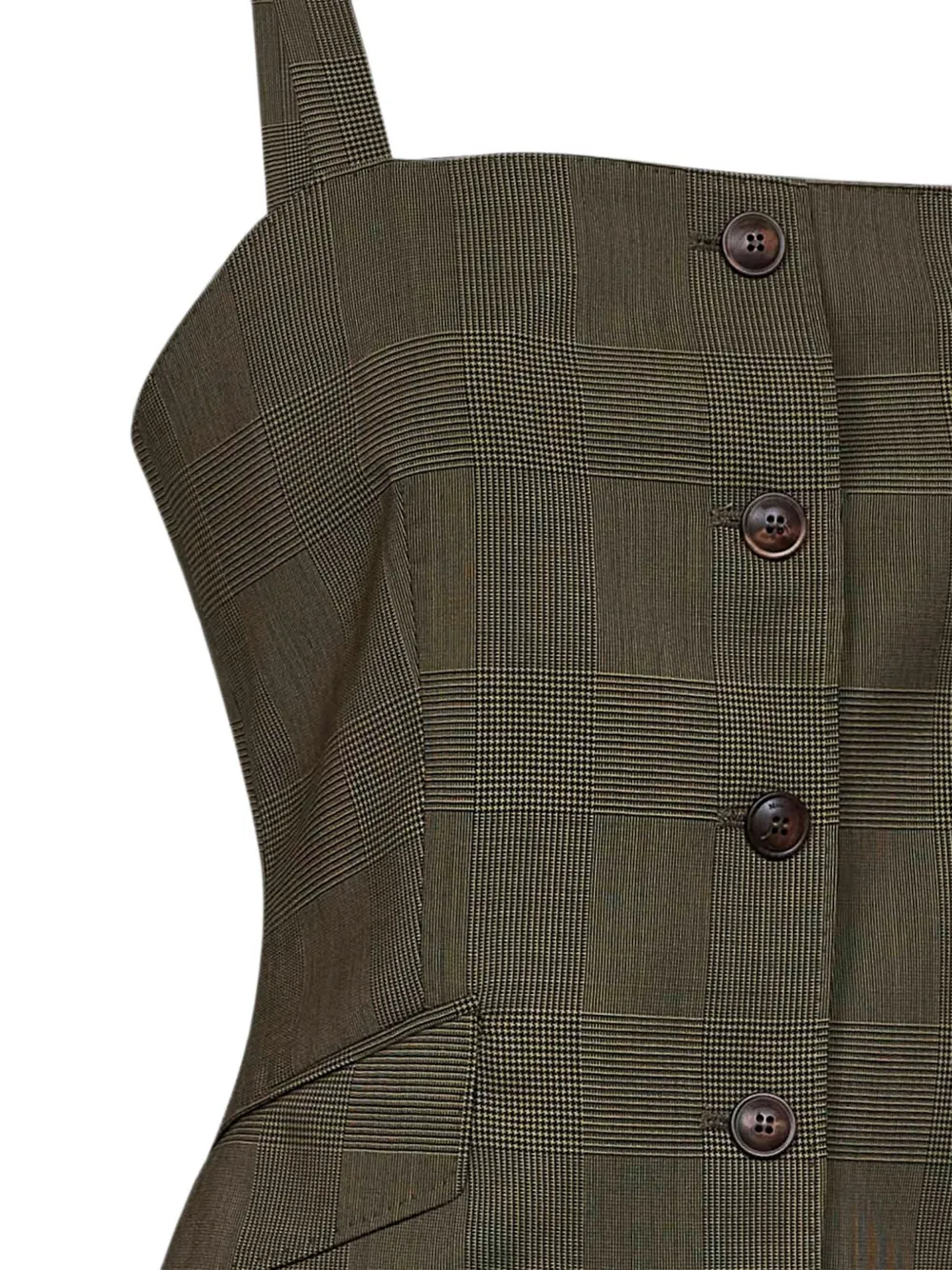 Max Mara Glen geruite wollen top Groen