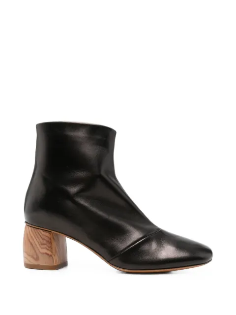 Forte Forte wood-effect block-heel ankle boots