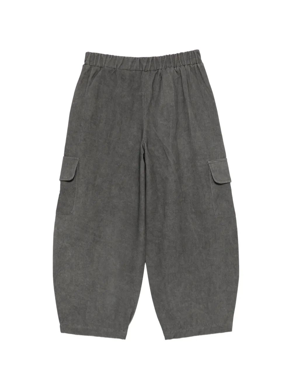 Palm Angels Kids Broek met logo tailleband en cargo zak Grijs