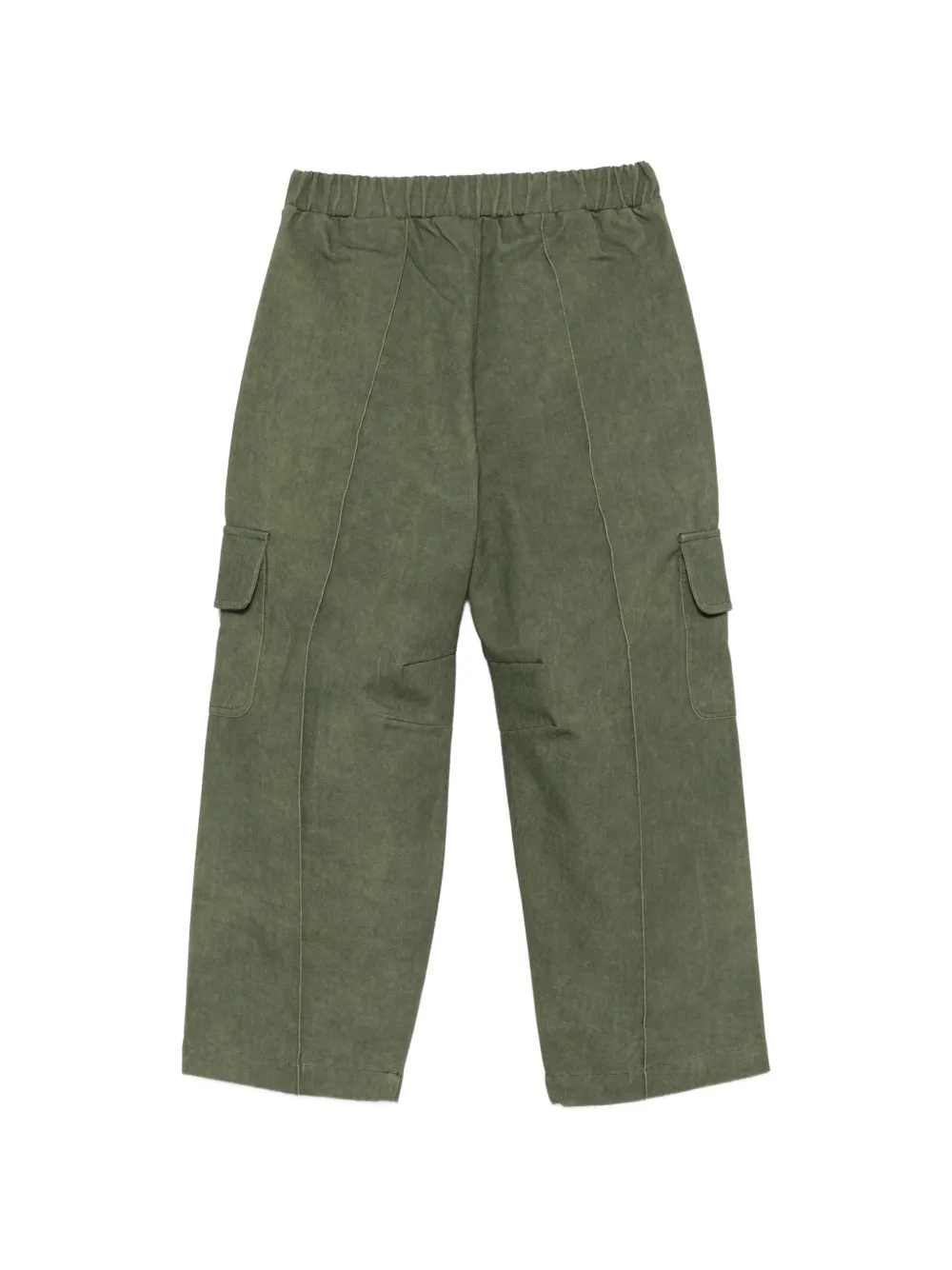 Palm Angels Kids Cargo broek met logoband Groen