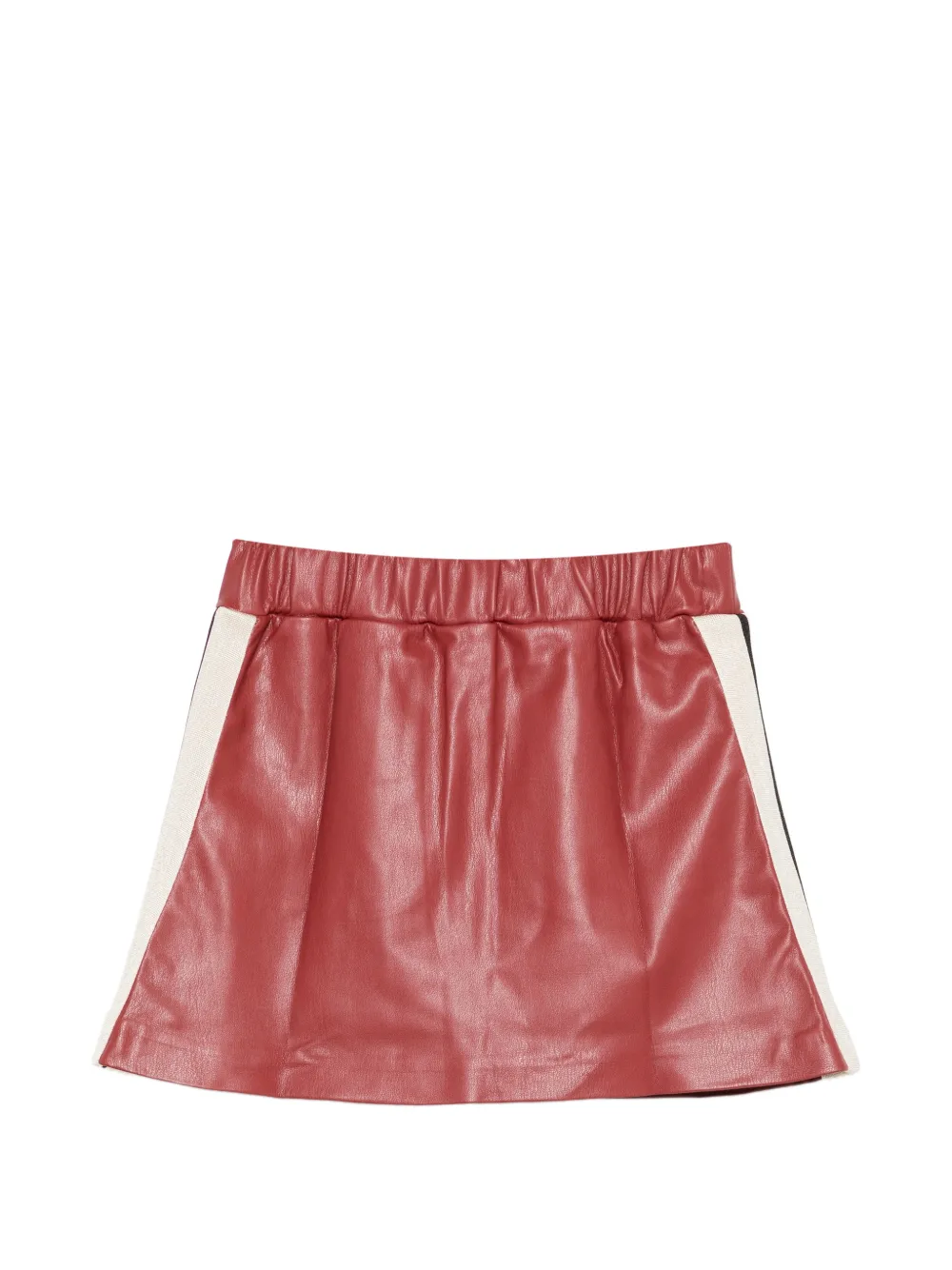 Palm Angels Kids Mini-rok met logoprint en zijstreep Rood