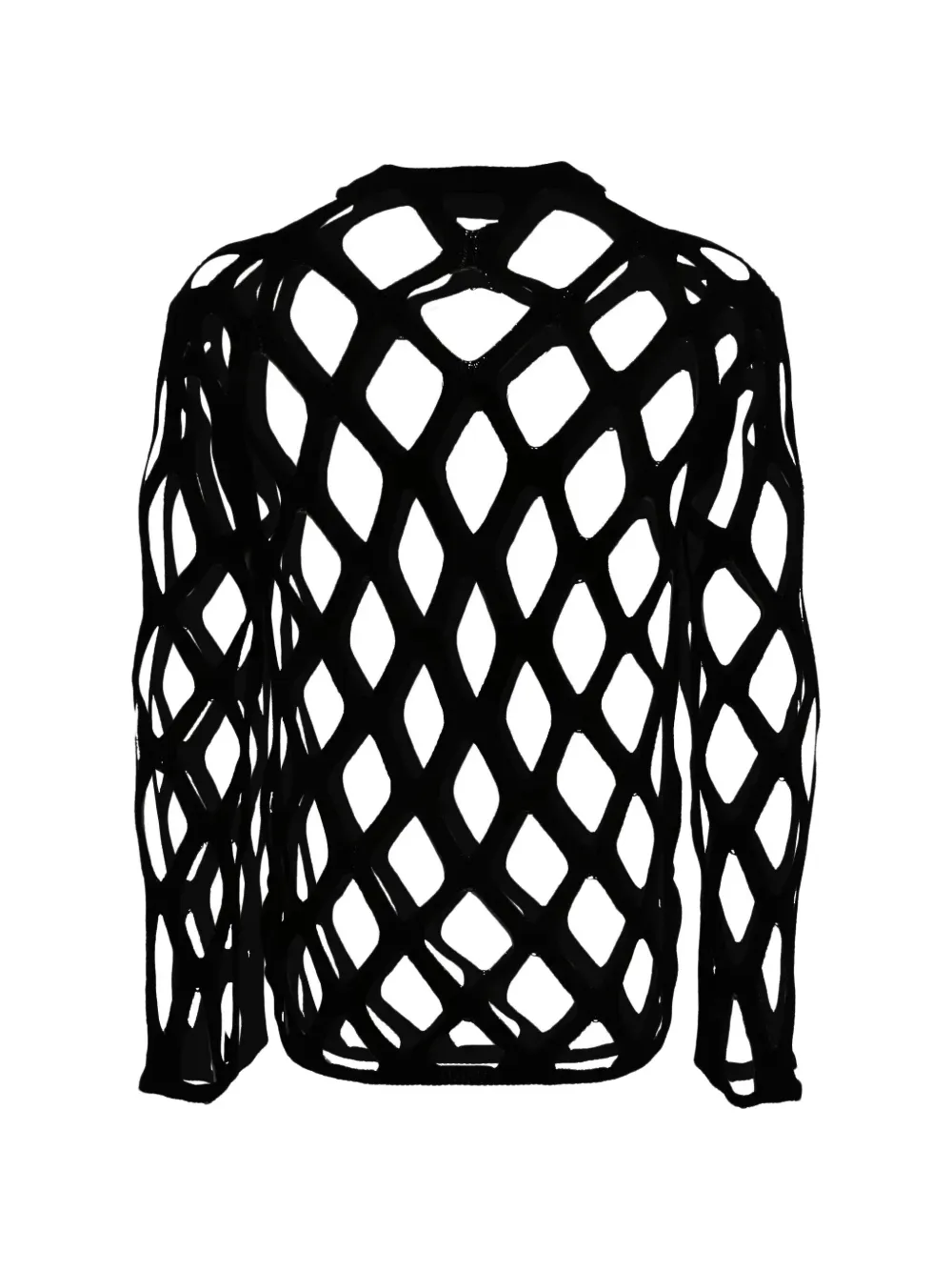 Black Comme Des Garçons Opengebreide trui Zwart