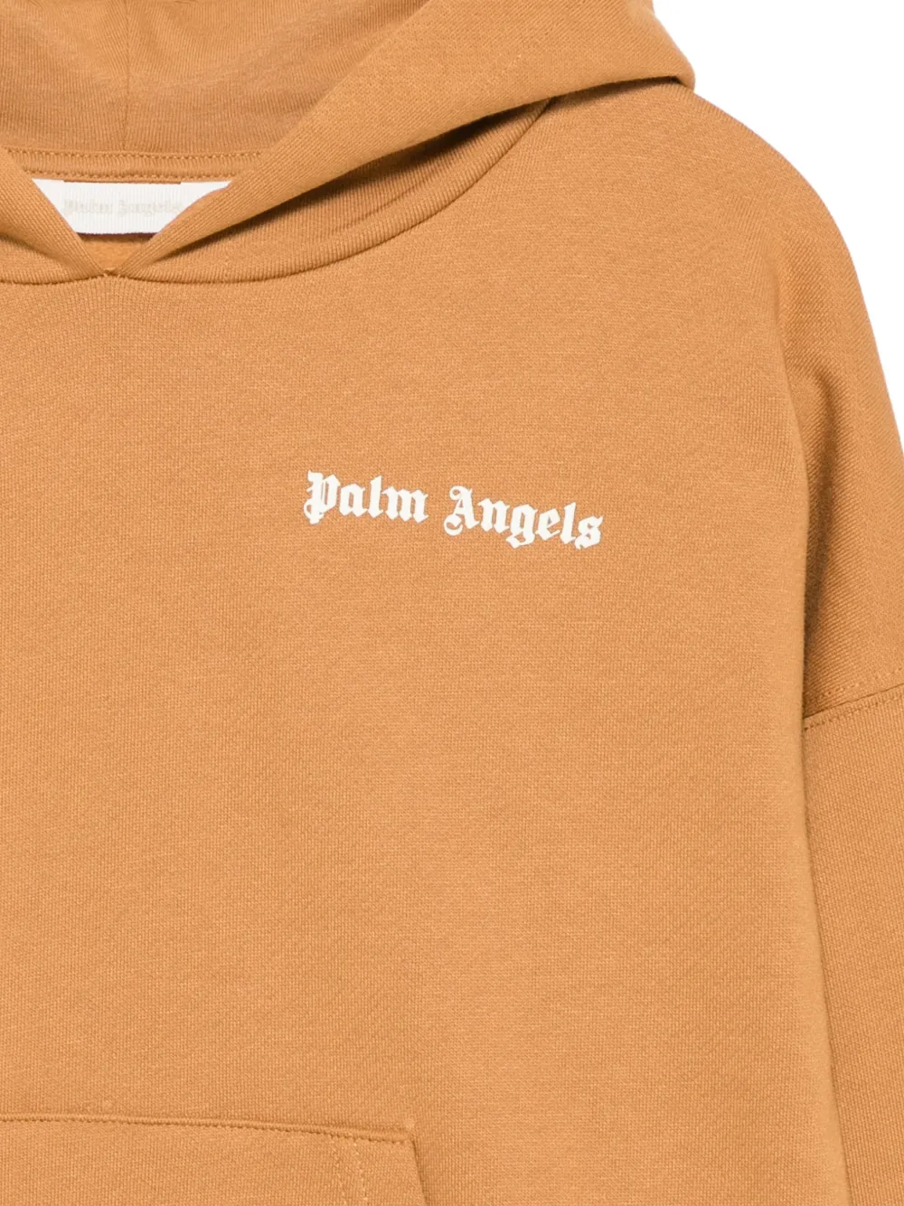Palm Angels Kids Hoodie met logoprint Bruin