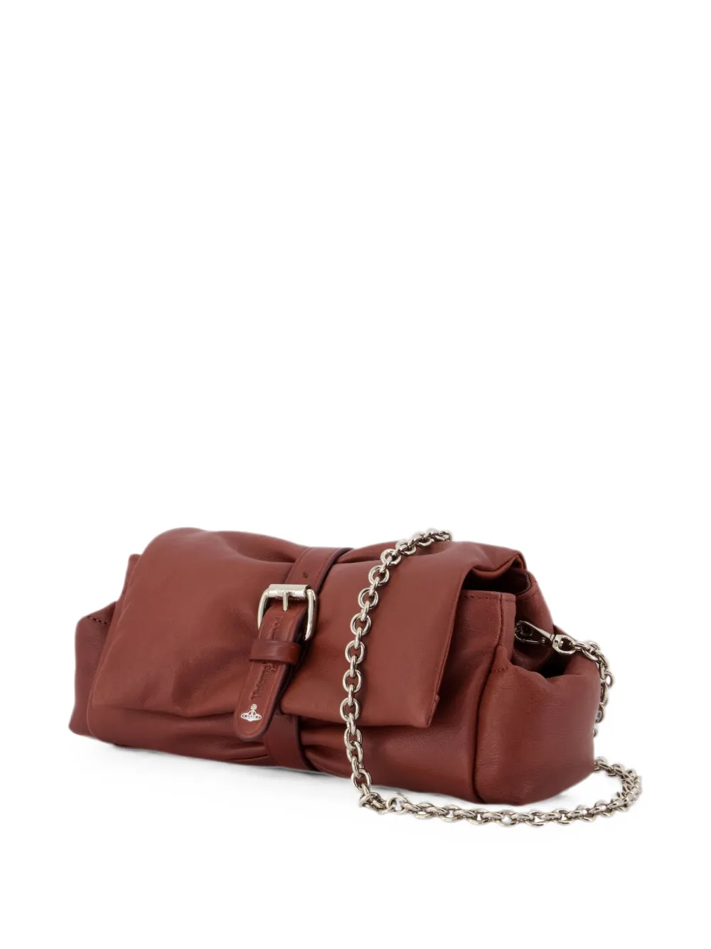 Vivienne Westwood Hazel Treasure leren clutch Bruin