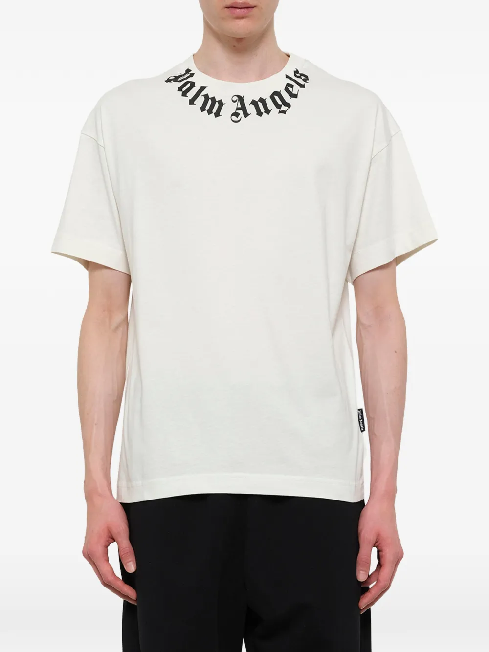 Palm Angels logo-print cotton T-shirt Wit