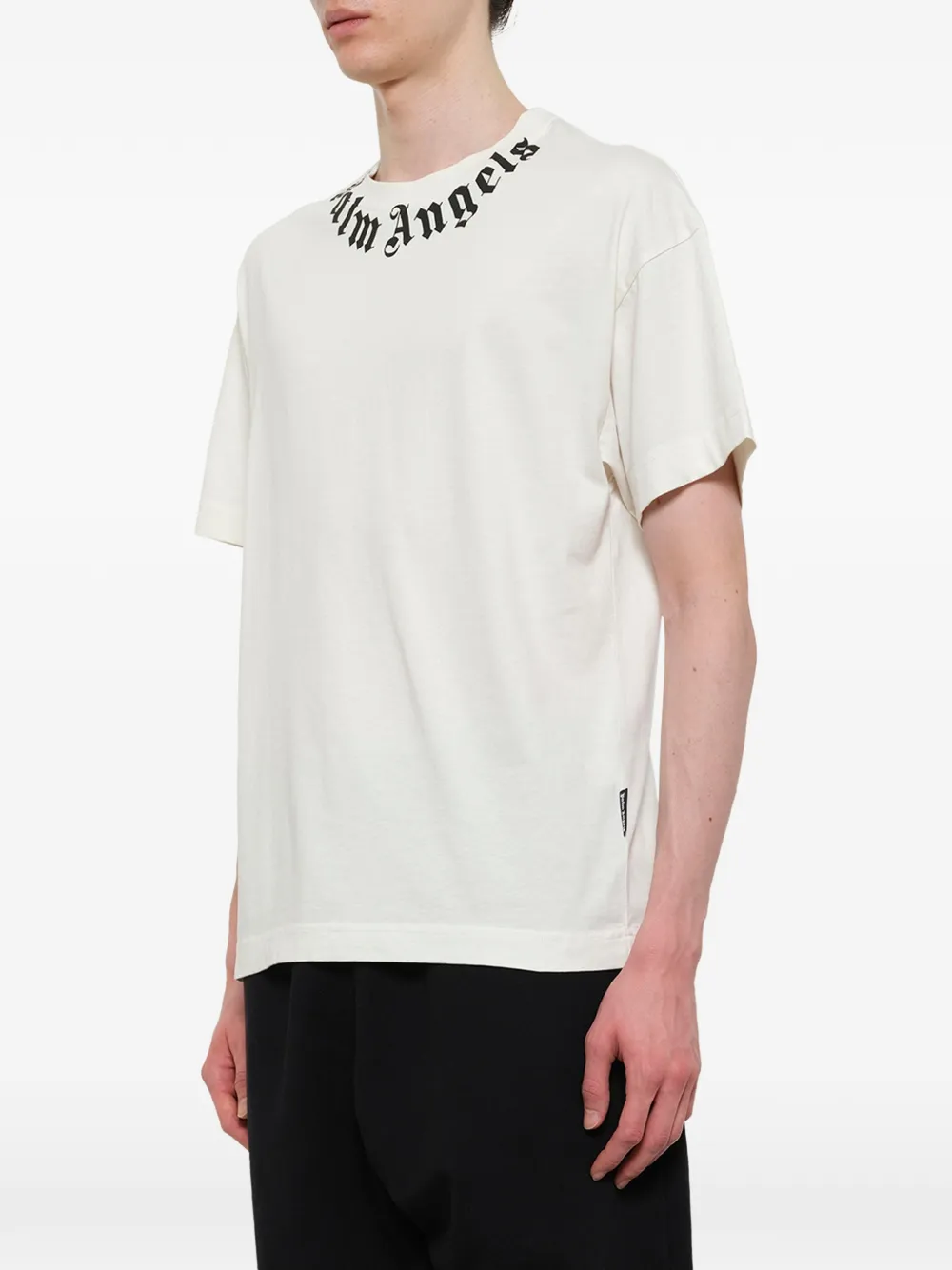 Palm Angels logo-print cotton T-shirt Wit
