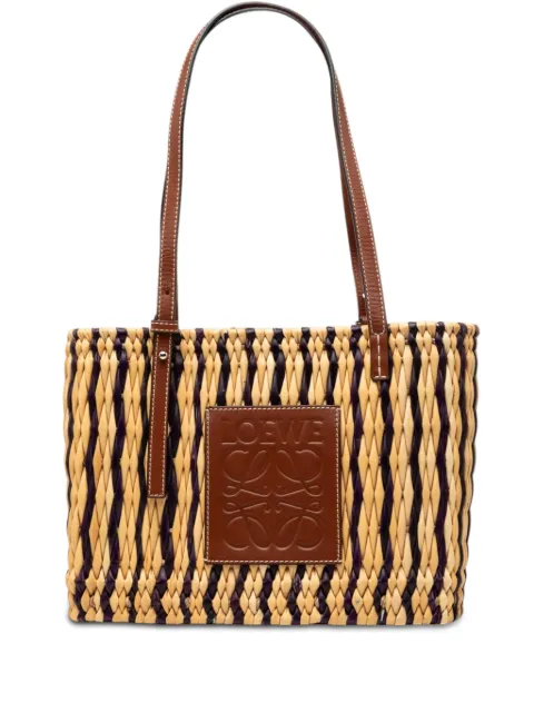 Loewe Pre-Owned 2020 Paulas Ibiza Small Raffia Anagram Square Basket tote bag