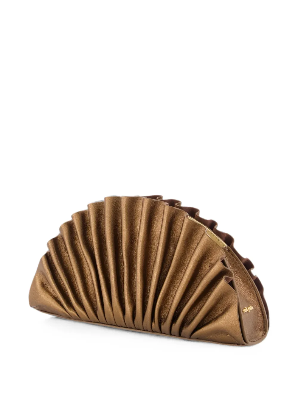 Cult Gaia Nala clutch met plooien Bruin