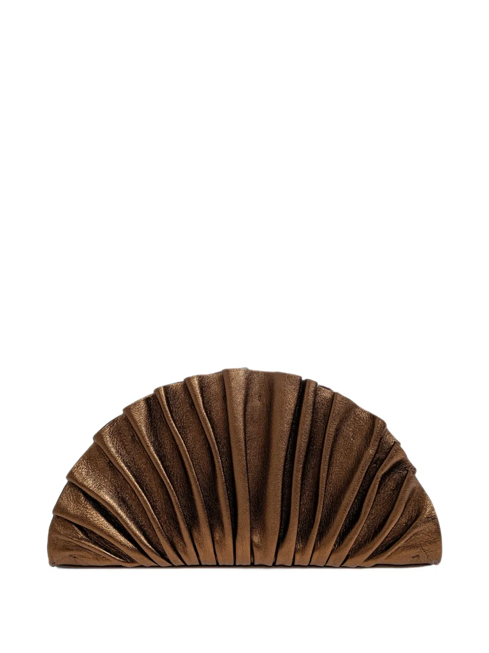 Cult Gaia Nala clutch met plooien Bruin