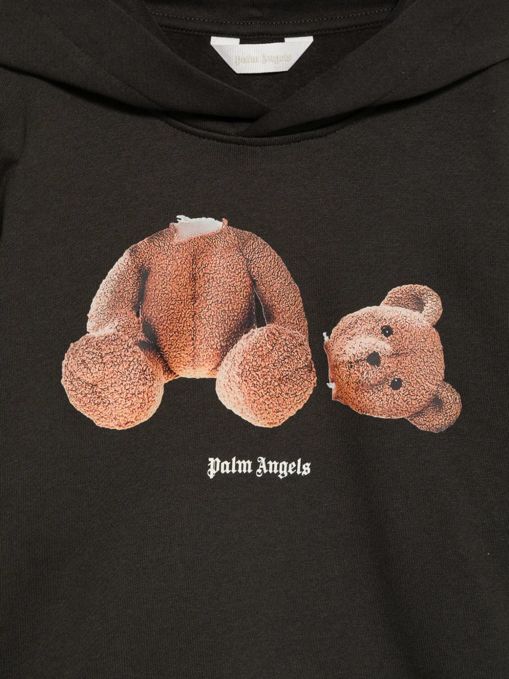 Palm Angels Kids Hoodie met beerprint Zwart