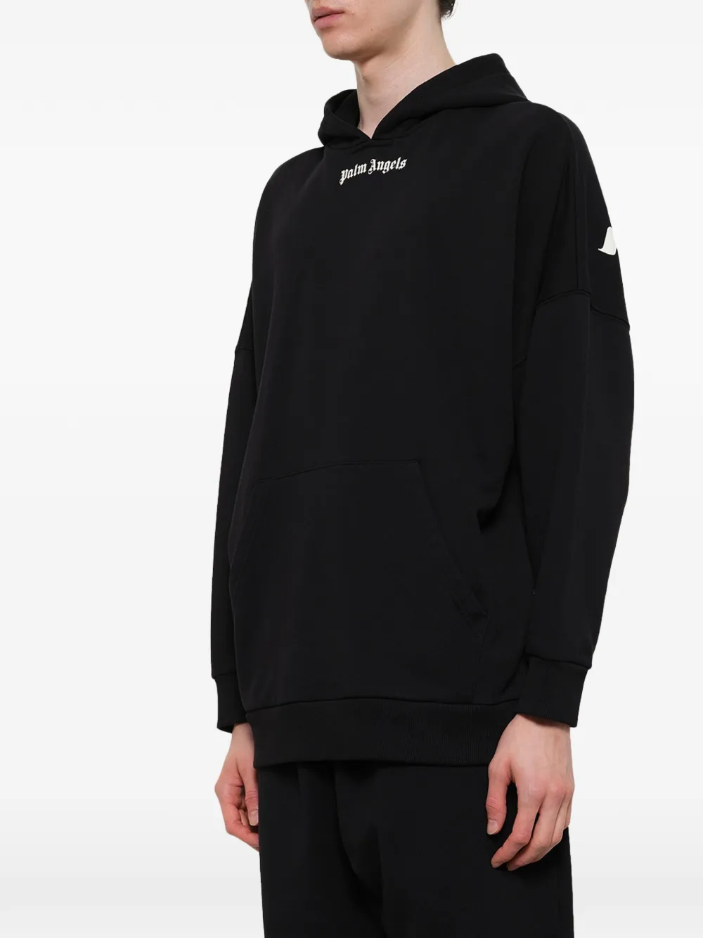 Palm Angels Katoenen hoodie met logoprint Zwart
