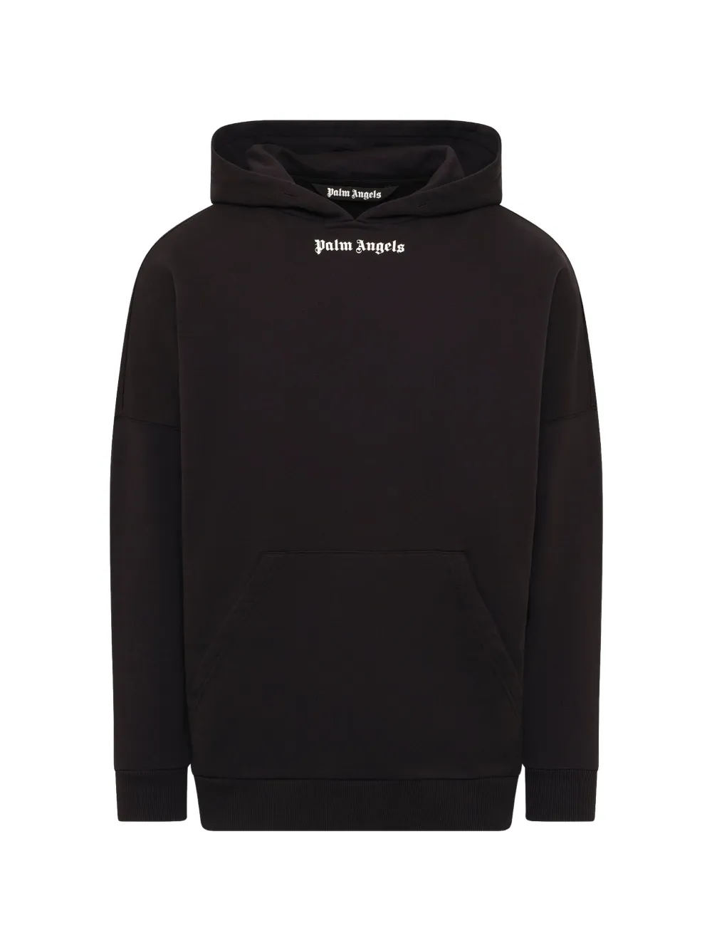 Palm Angels logo-print cotton hoodie - Black