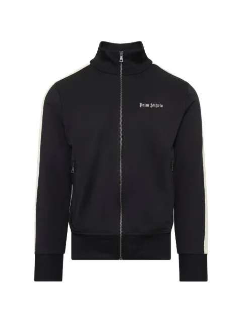 Palm Angels sudadera con logo bordado de manga a rayas