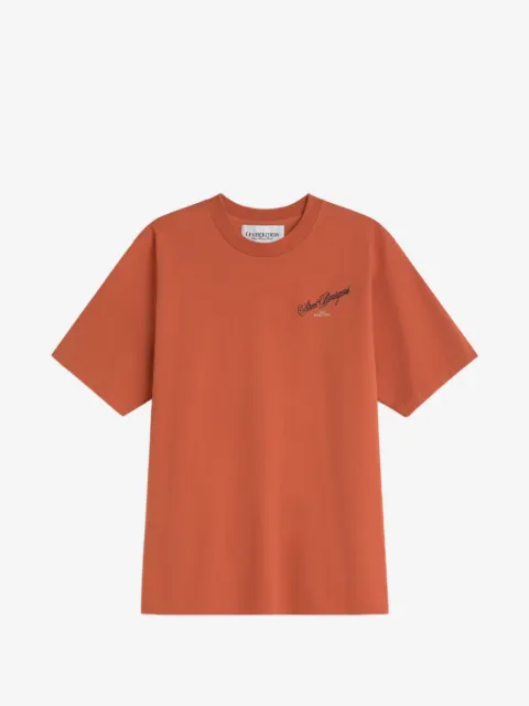 LES HÉRITIERS logo-print cotton T-shirt