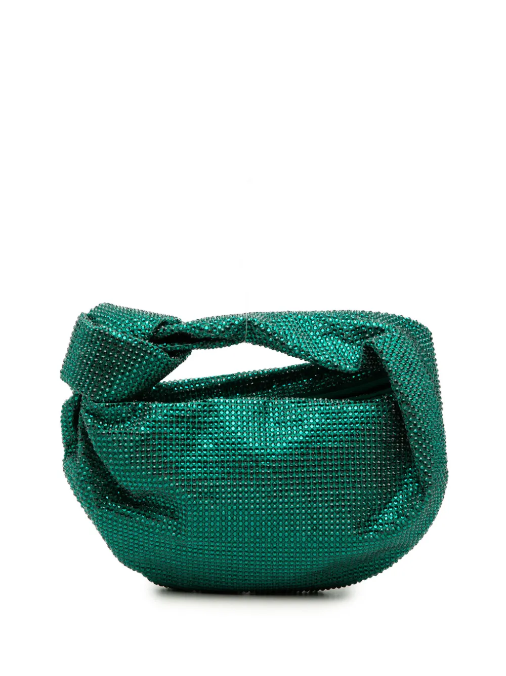 Bottega Veneta Pre-Owned 2012-2026 Mini Crystal Embellished Satin Jodie hobo bag - Green