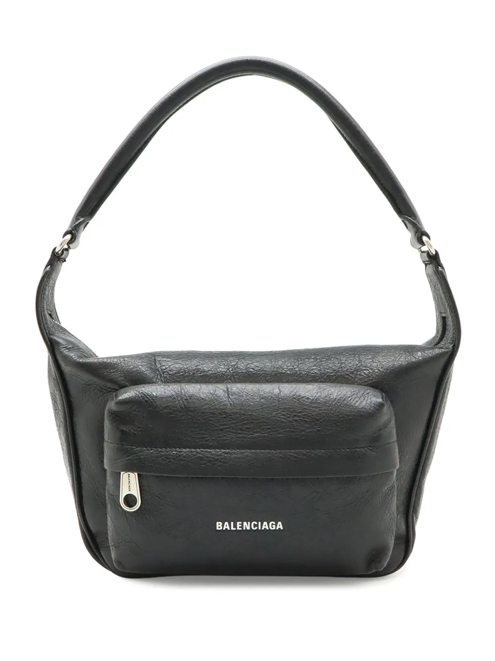 Balenciaga Pre-Owned 2000-2026 mittelgroße Arena Raver Schultertasche aus Lammleder - Schwarz