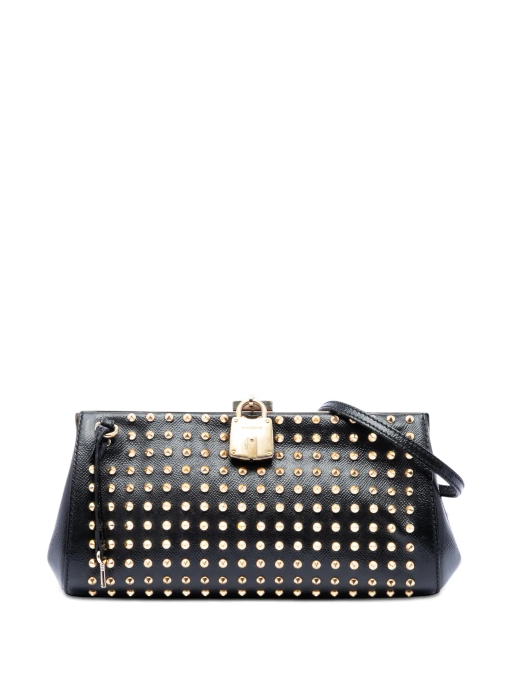Burberry Pre-Owned Borsa a tracolla Padlock in pelle di vitello con borchie 2000-2017 - Nero