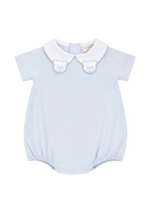 NANAN bear-patch Peter Pan-collar romper