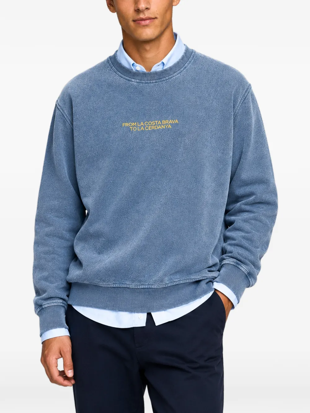 LES HÉRITIERS Roots embroidered sweatshirt Blauw
