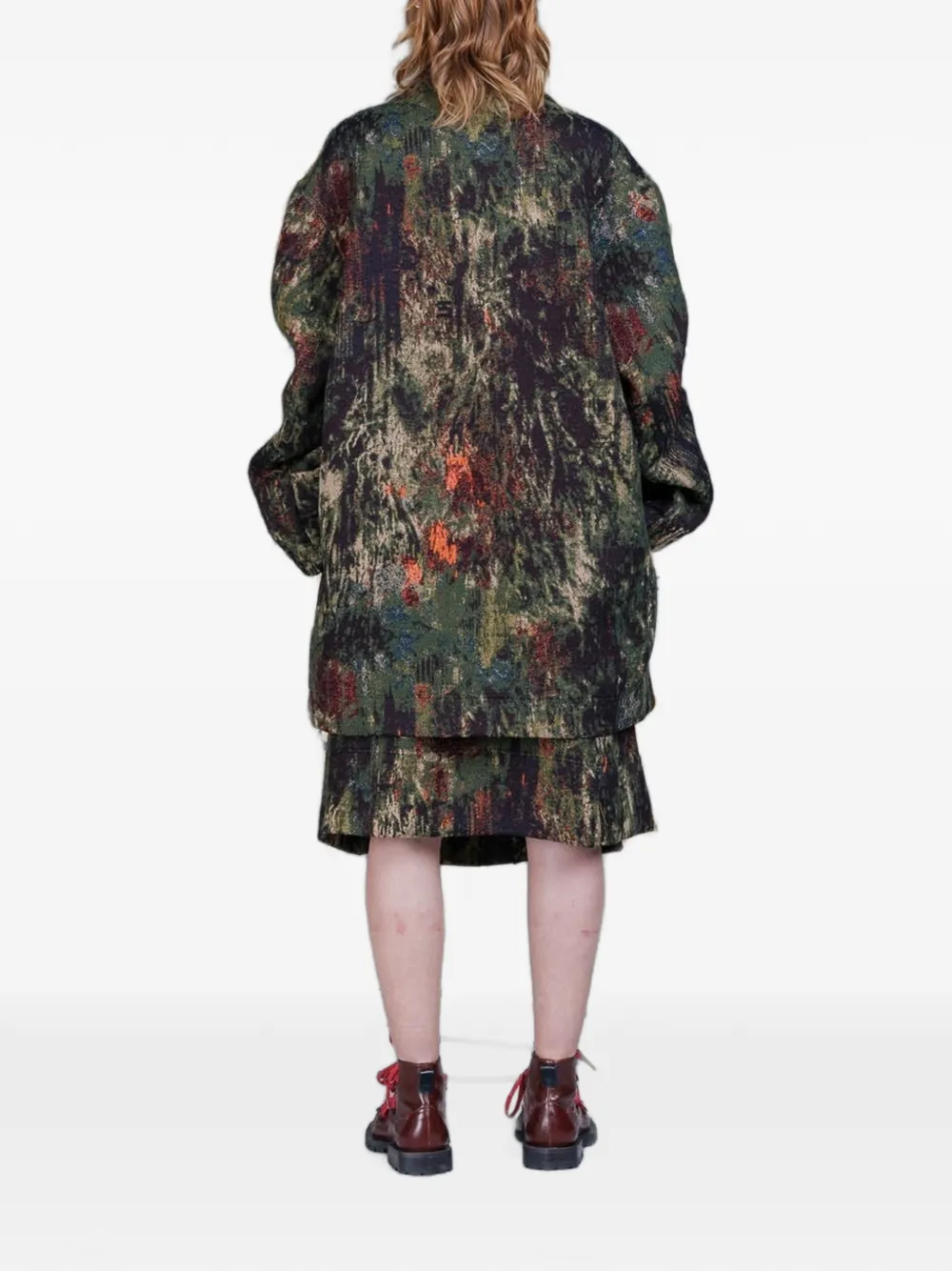 Henrik Vibskov Dimout jas met jacquard Groen