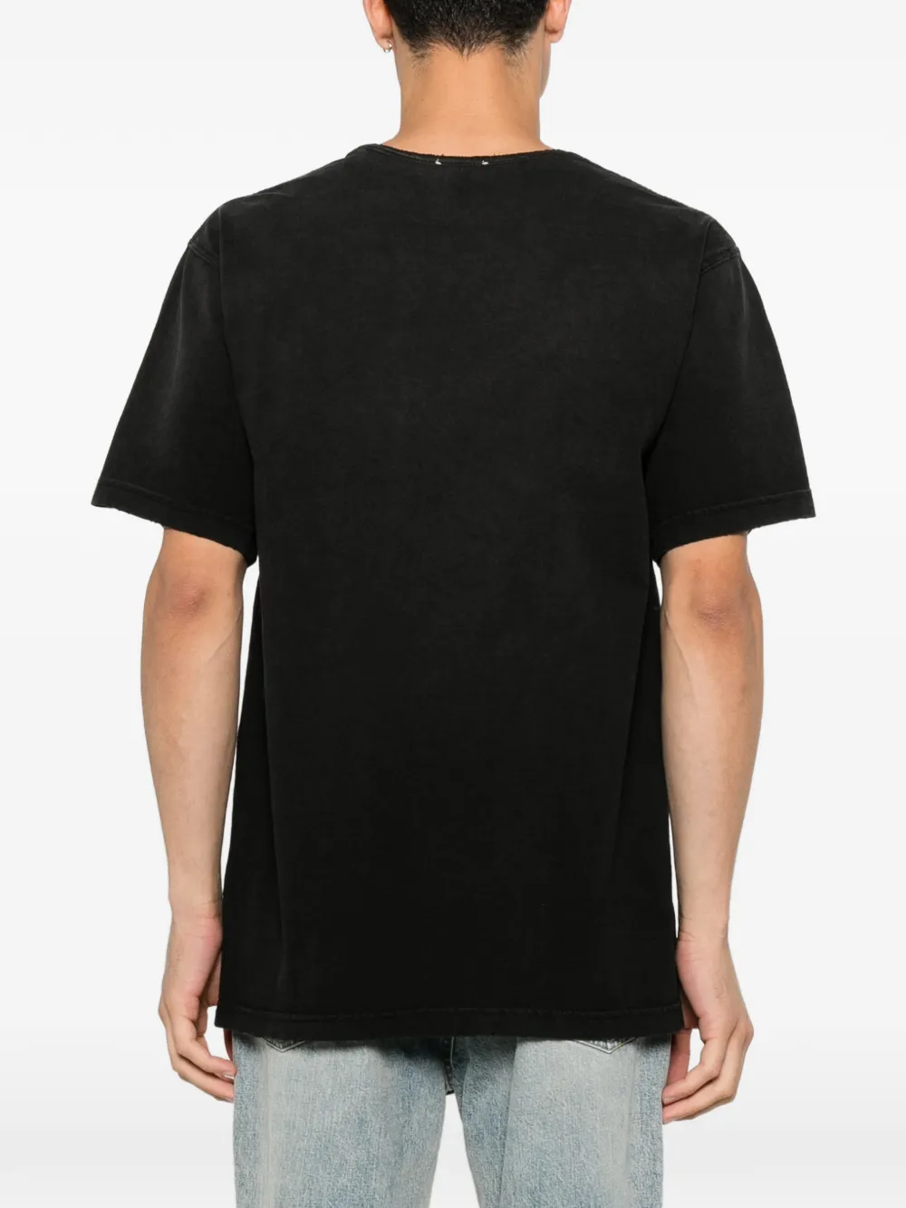 ANTIK DENIM faded-effect logo-plaque T-shirt Zwart